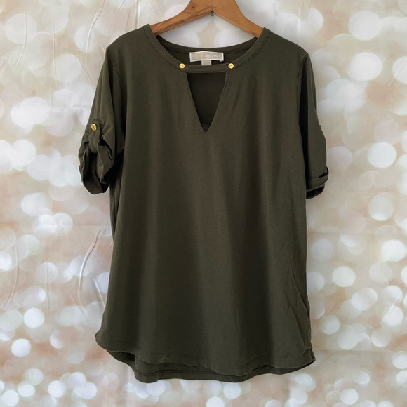 Michael Kors Tops - Micheal Kors Olive Green Shirt